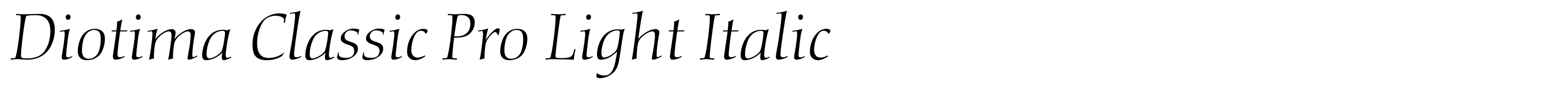 Diotima Classic Pro Light Italic